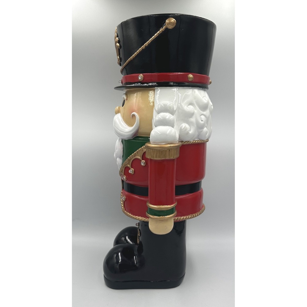 Christmas Nutcracker with LED Lights Red Green 17.5 in Holiday Decor Tested Work - Picture 3 of 15